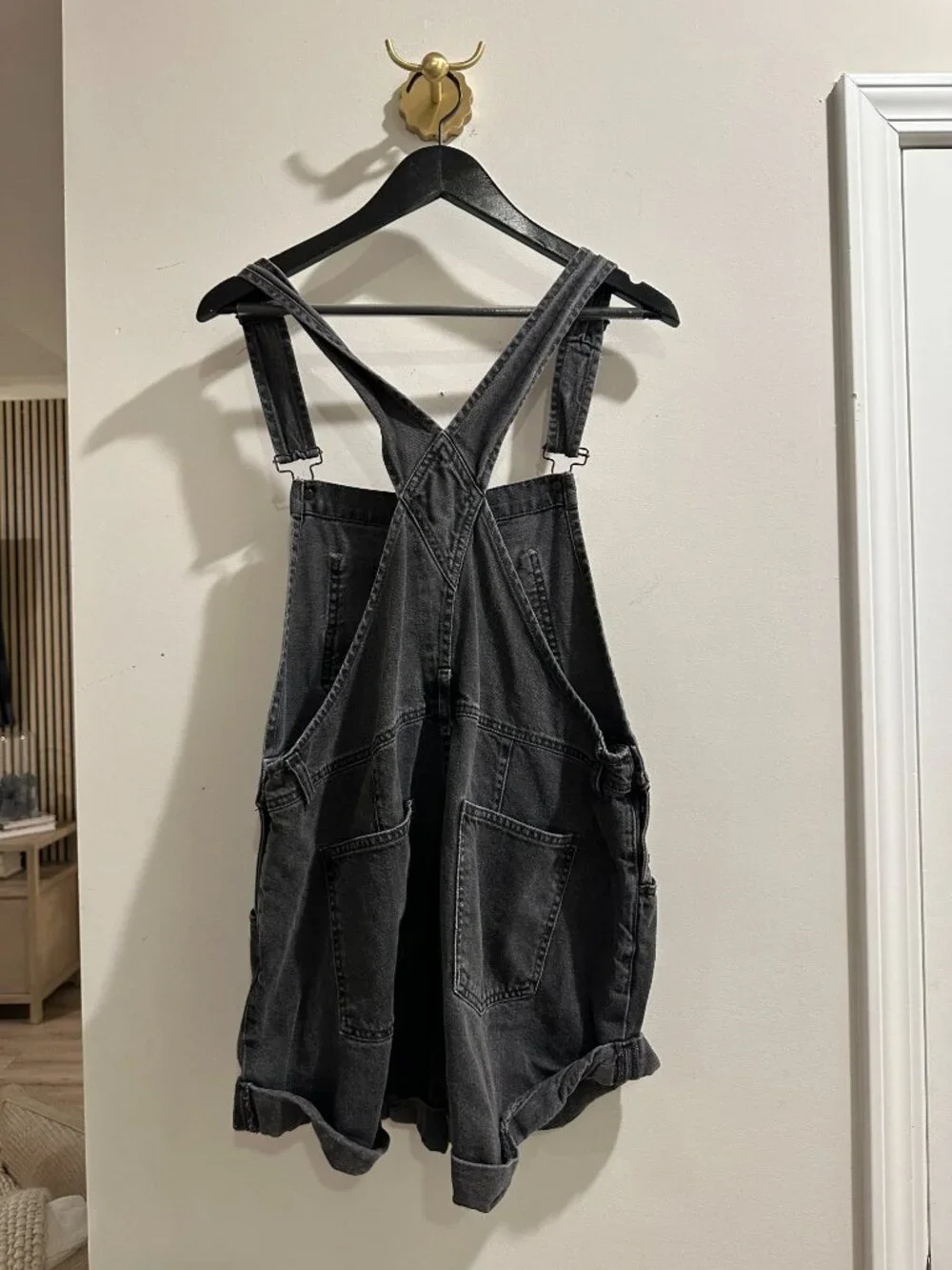 FREE PEOPLE Ziggy Shortall in Wash Black Size Medium